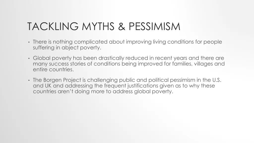 tackling myths pessimism