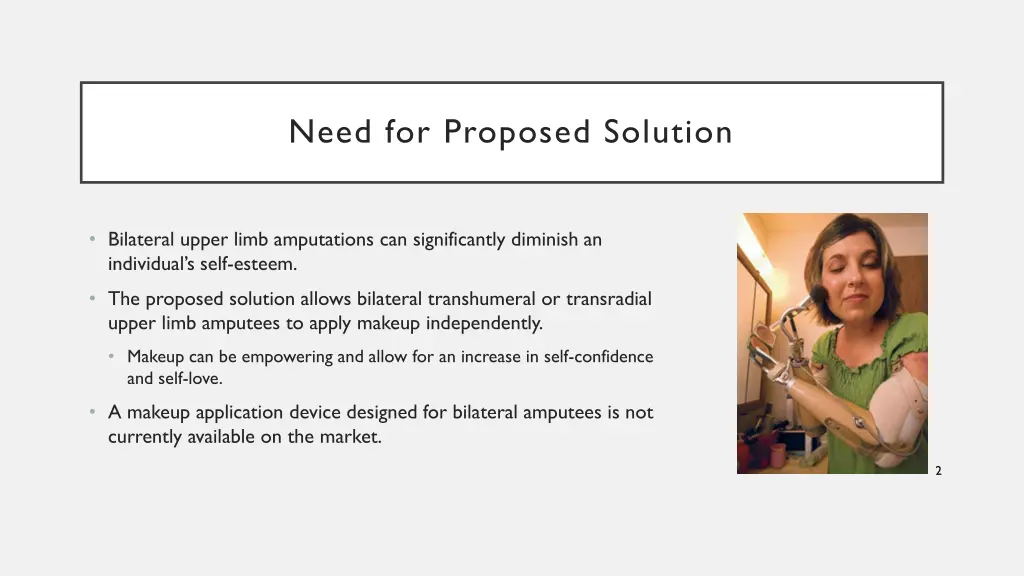 need for proposed solution