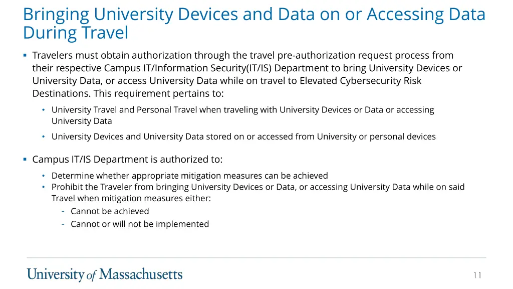 bringing university devices and data