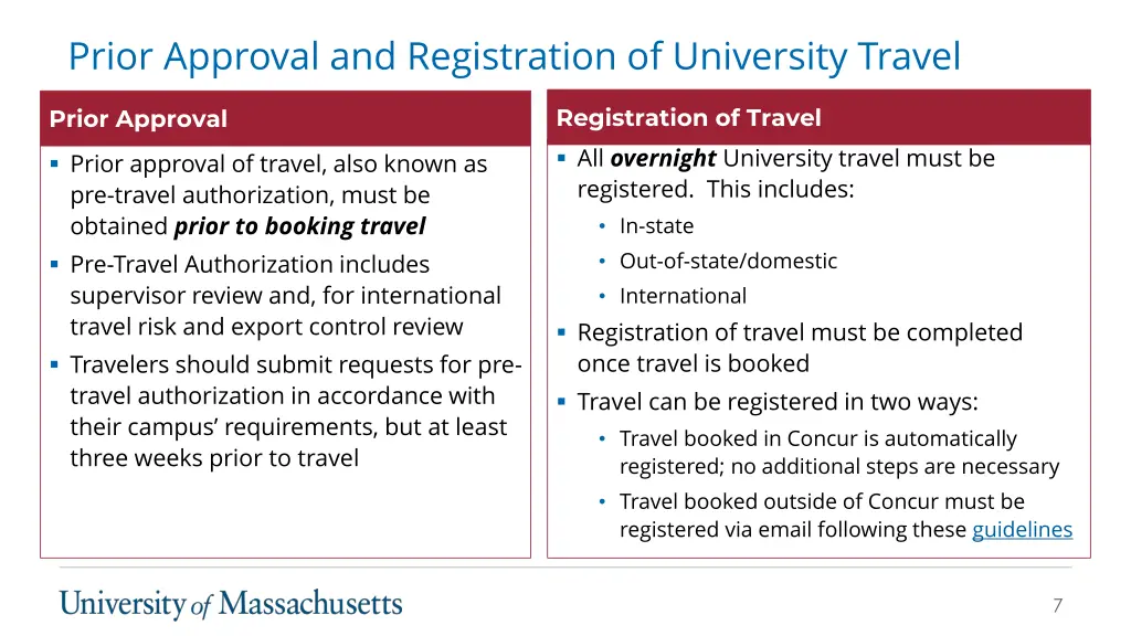 prior approval and registration of university