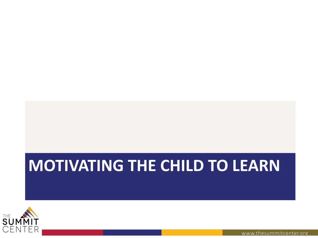 motivating the child to learn