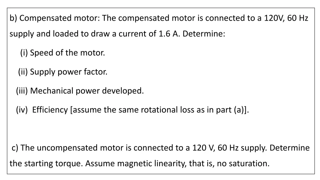 b compensated motor the compensated motor