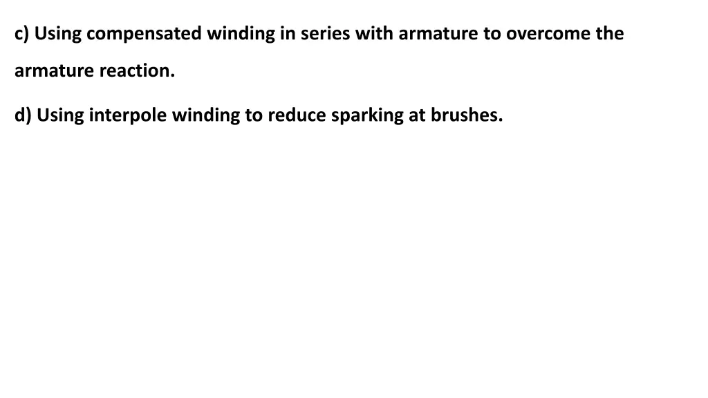 c using compensated winding in series with