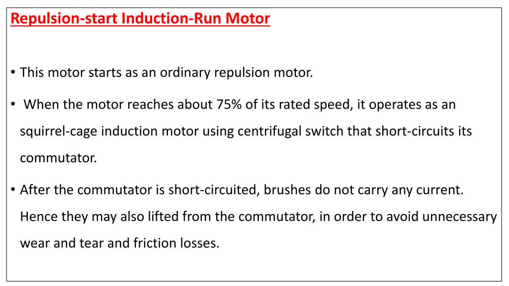 repulsion start induction run motor