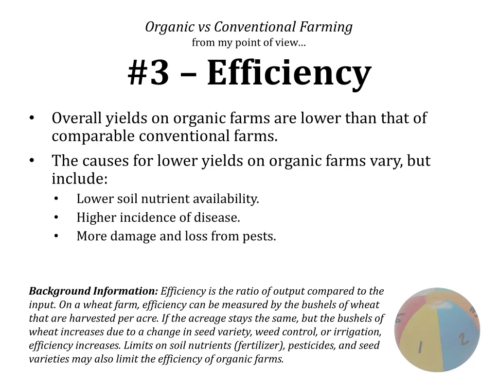 organic vs conventional farming from my point 2