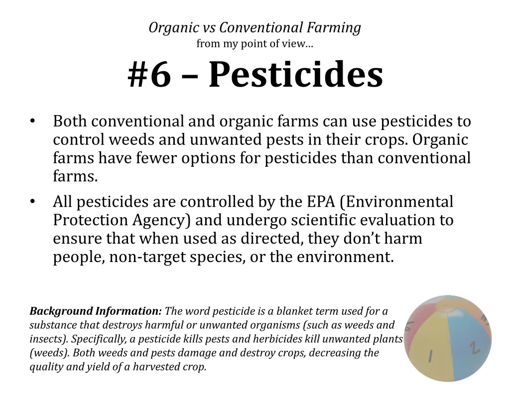 organic vs conventional farming from my point 5