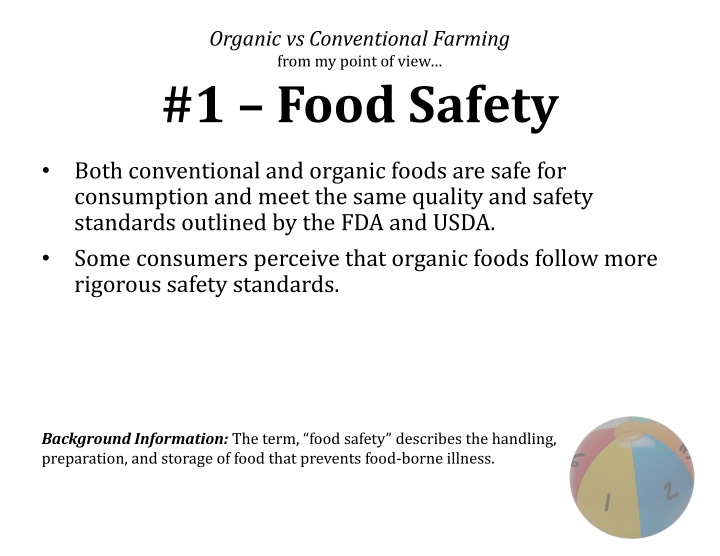 organic vs conventional farming from my point