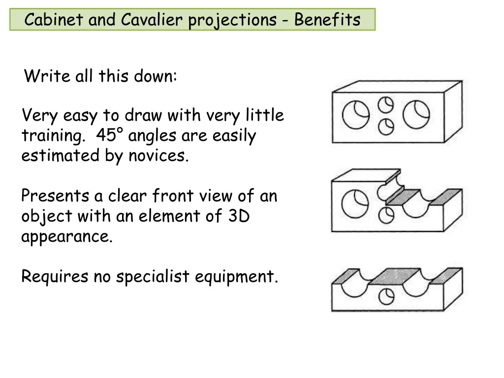 cabinet and cavalier projections benefits