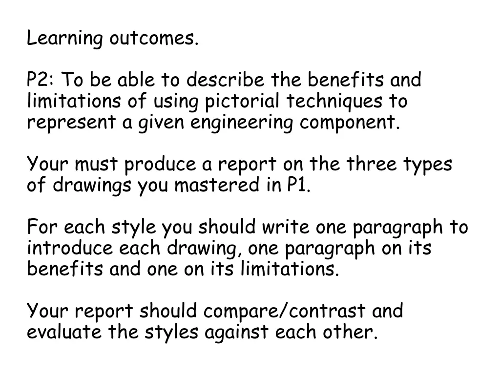 learning outcomes