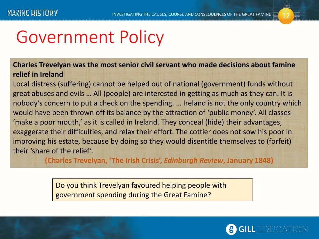 investigating the causes course and consequences 13