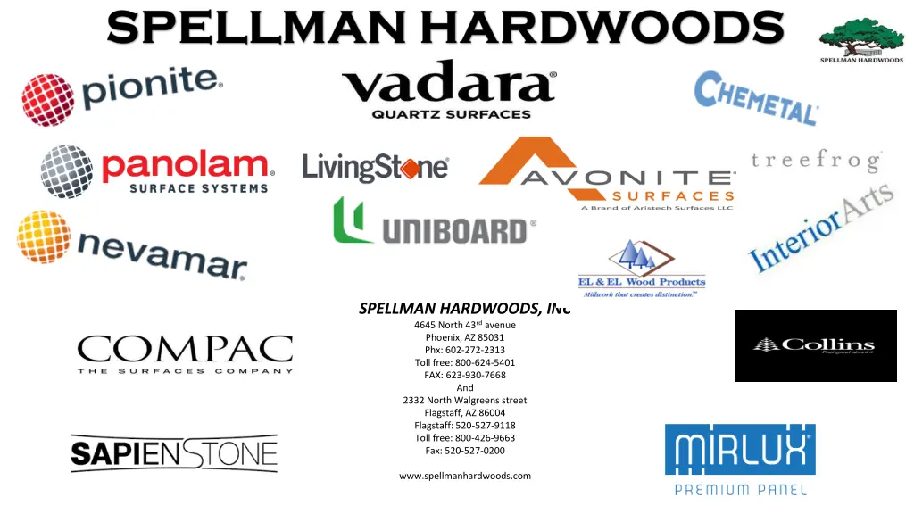 spellman hardwoods inc 4645 north 43 rd avenue