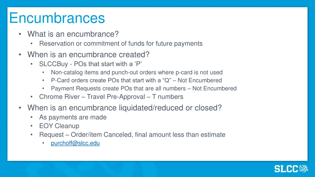 encumbrances what is an encumbrance reservation