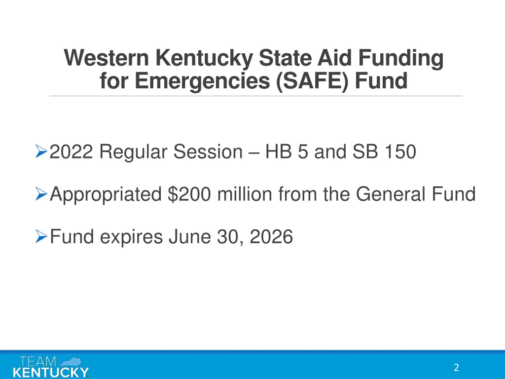 western kentucky state aid funding