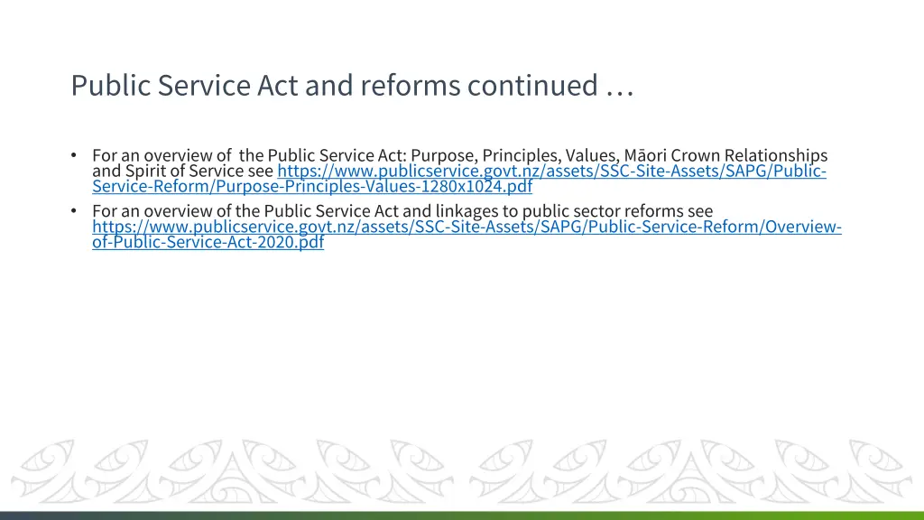 public service act and reforms continued