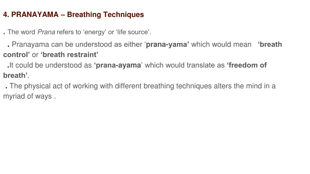 4 pranayama breathing techniques