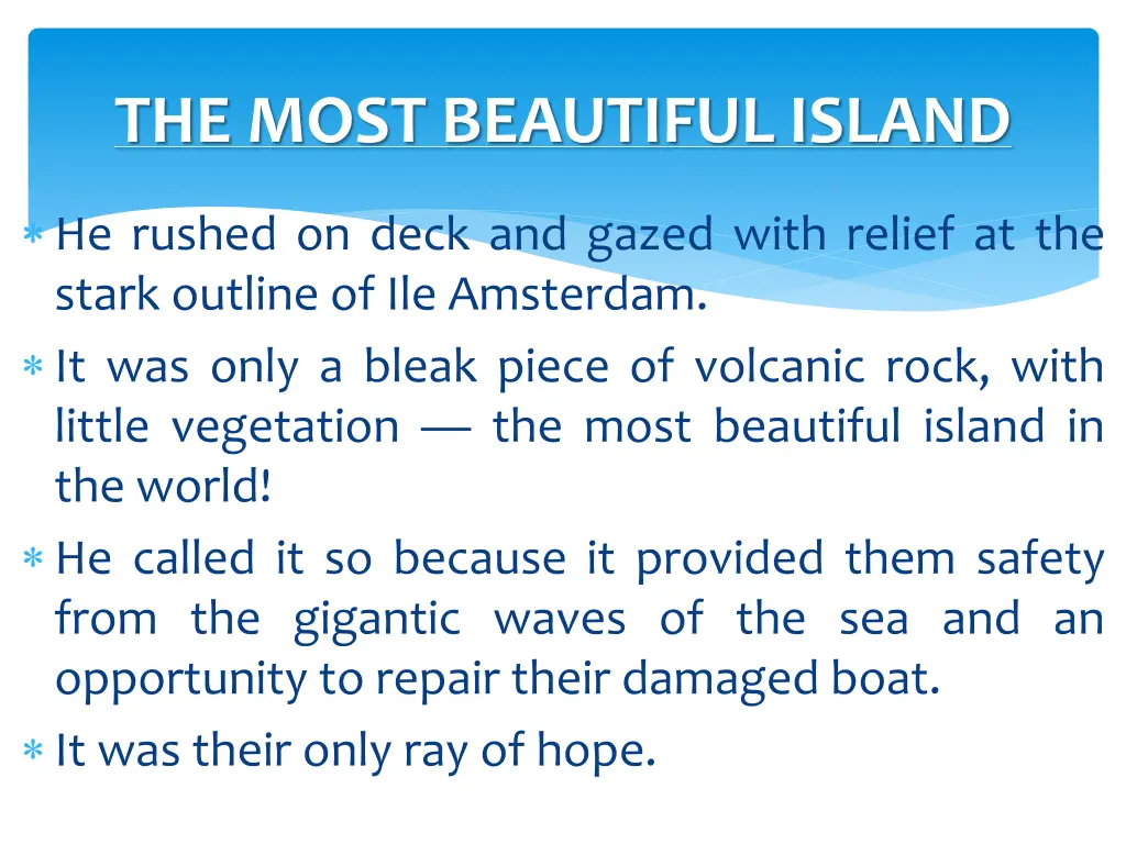 the most beautiful island