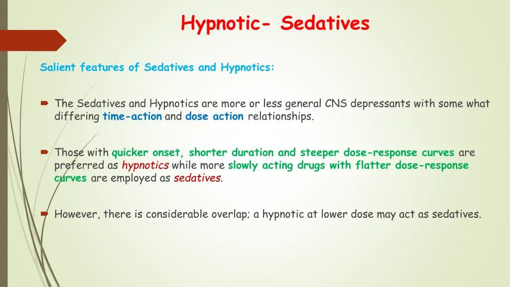 hypnotic sedatives