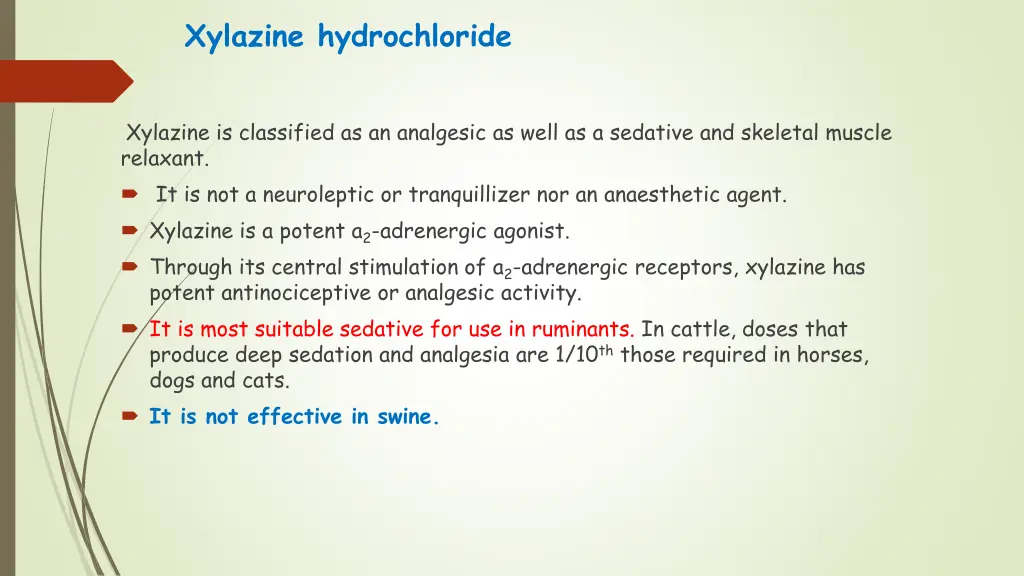 xylazine hydrochloride