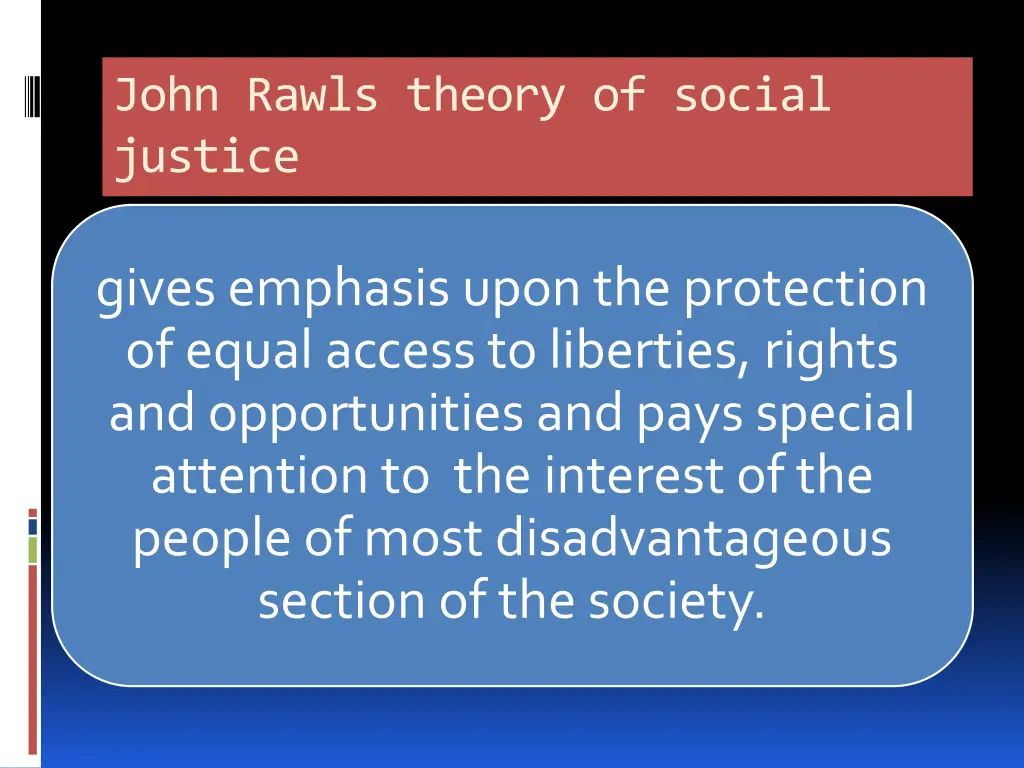 john rawls theory of social justice