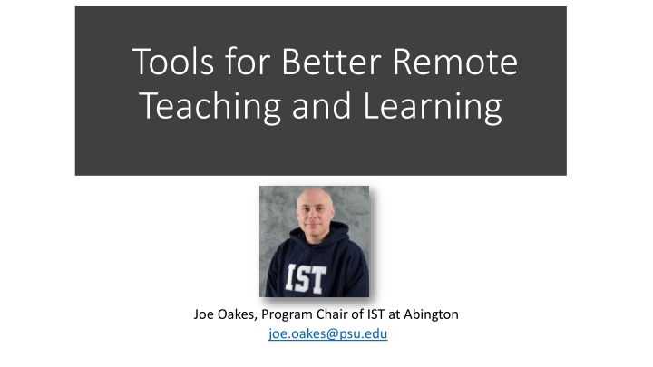 tools for better remote teaching and learning