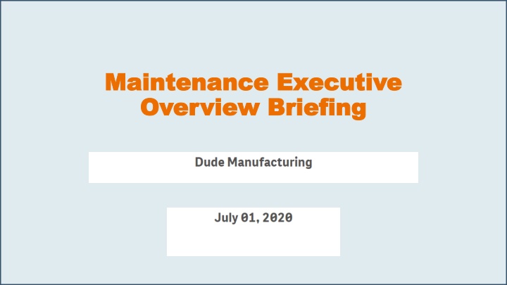 maintenance executive maintenance executive