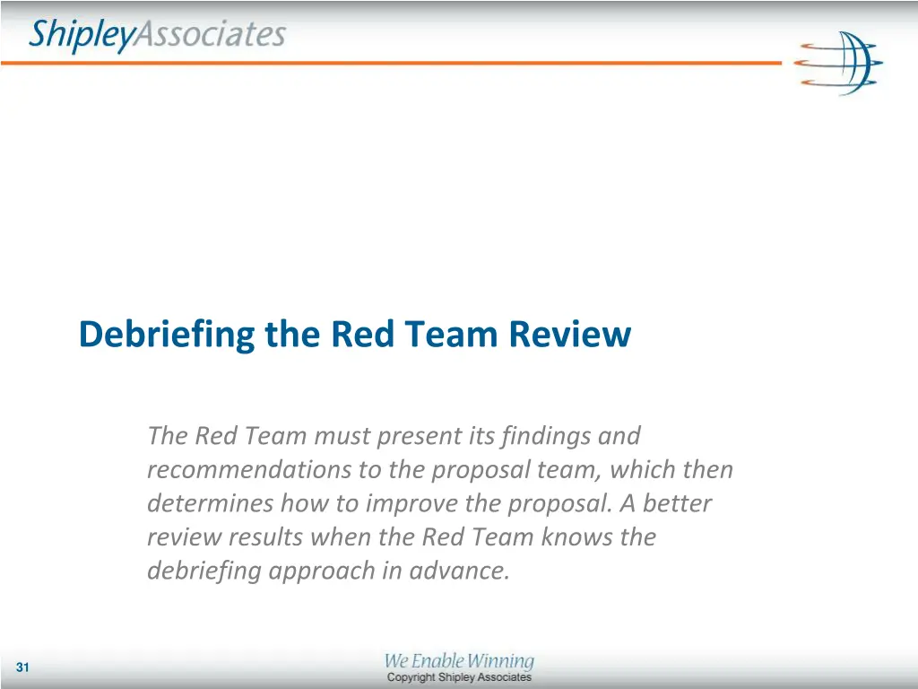 debriefing the red team review