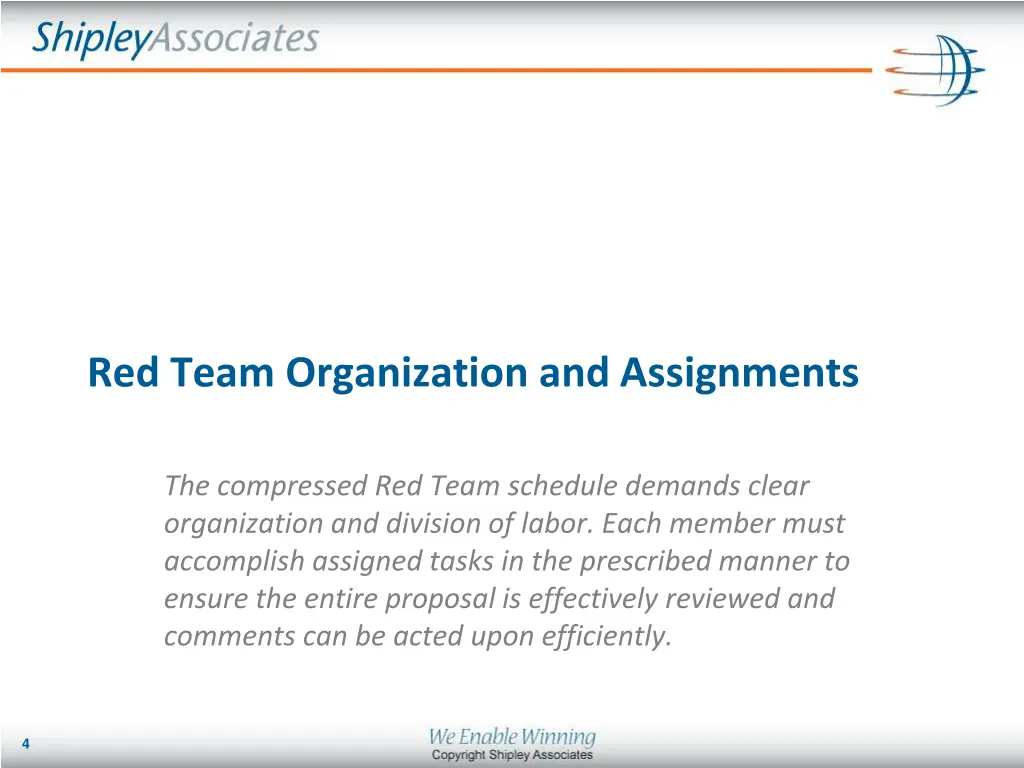 red team organization and assignments