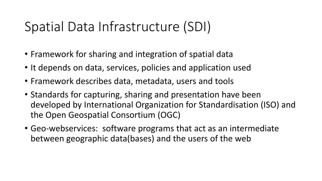 spatial data infrastructure sdi