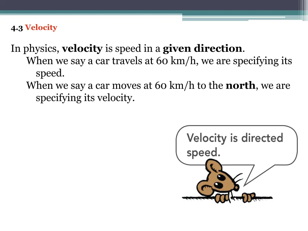 4 3 velocity