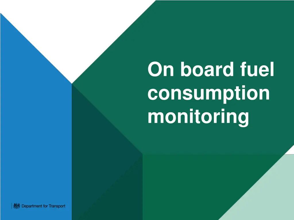 on board fuel consumption monitoring