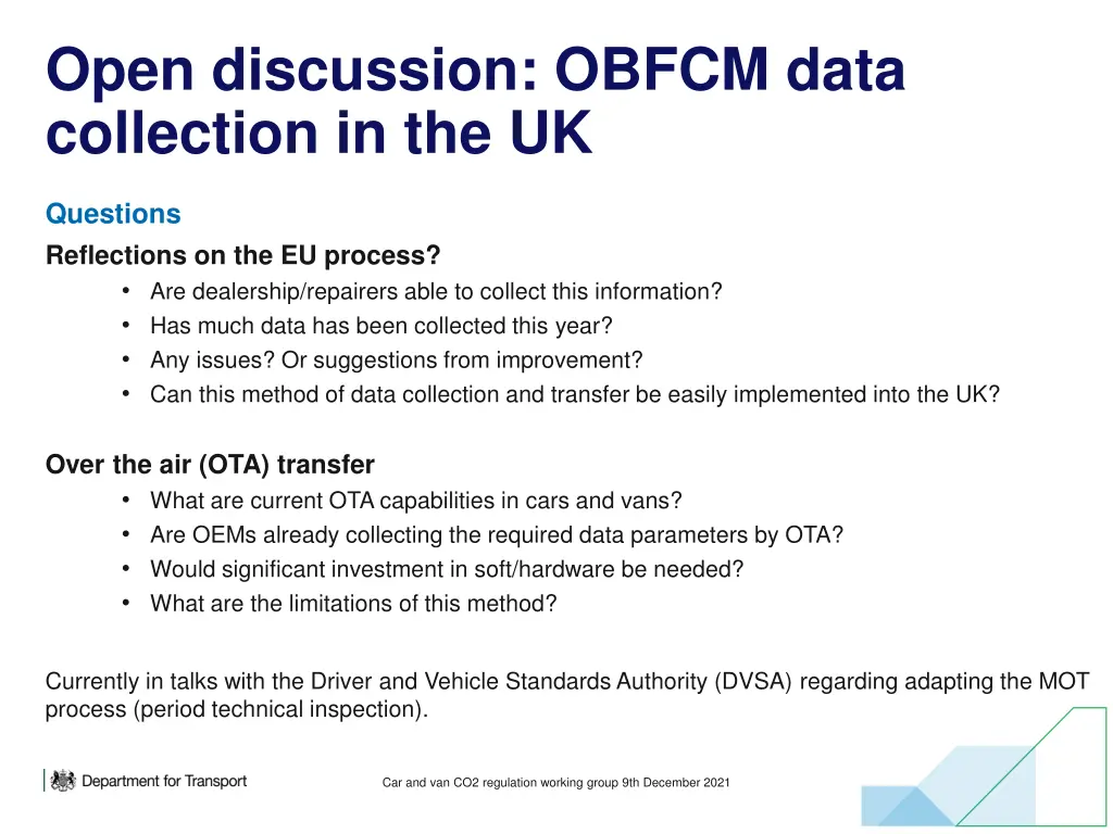 open discussion obfcm data collection in the uk