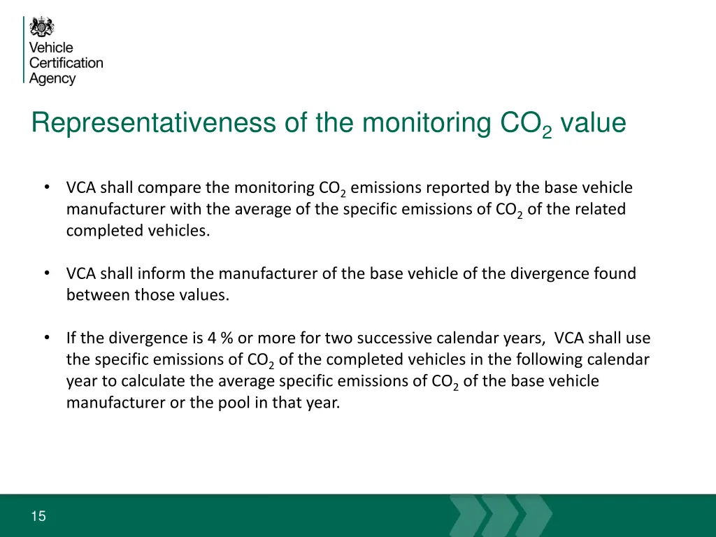 representativeness of the monitoring co 2 value