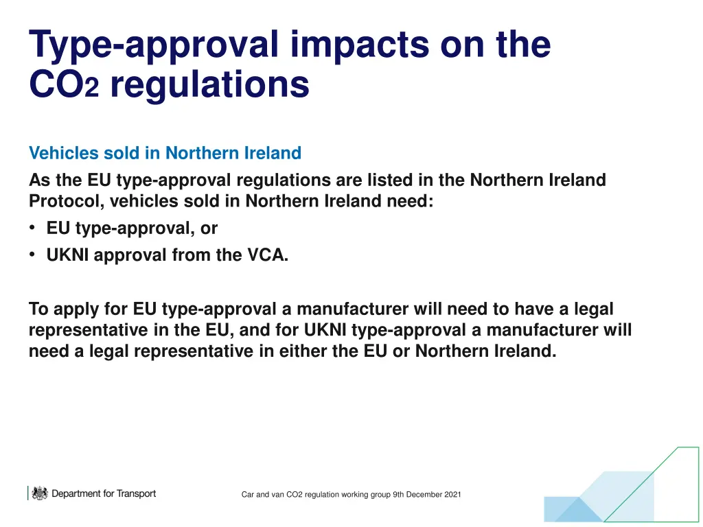 type approval impacts on the co 2 regulations 1