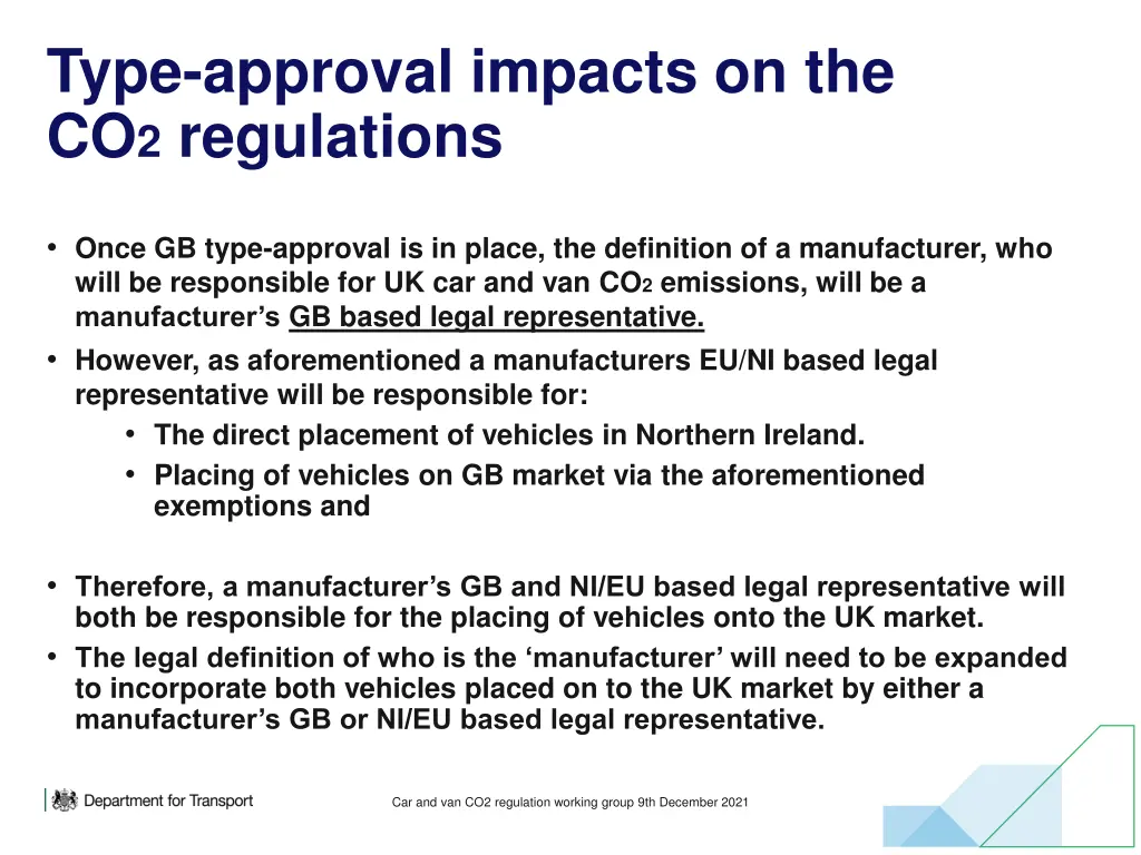 type approval impacts on the co 2 regulations 3