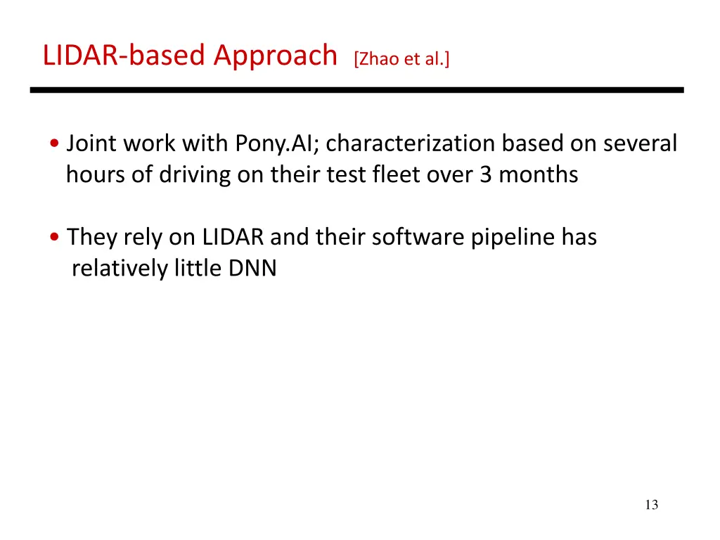 lidar based approach zhao et al