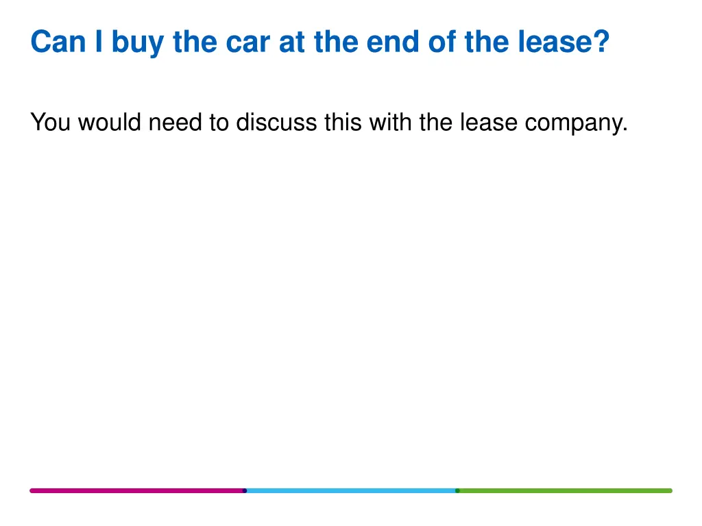 can i buy the car at the end of the lease