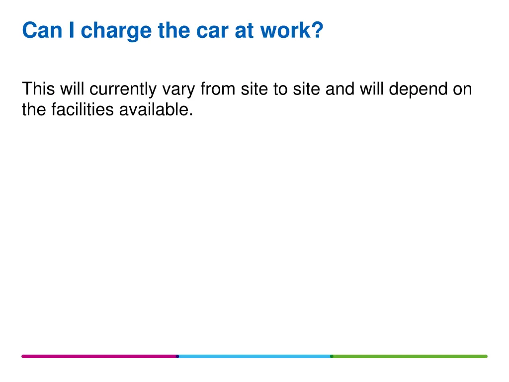 can i charge the car at work