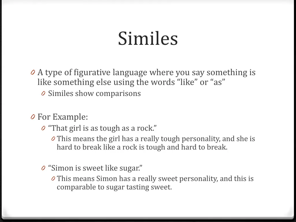 similes