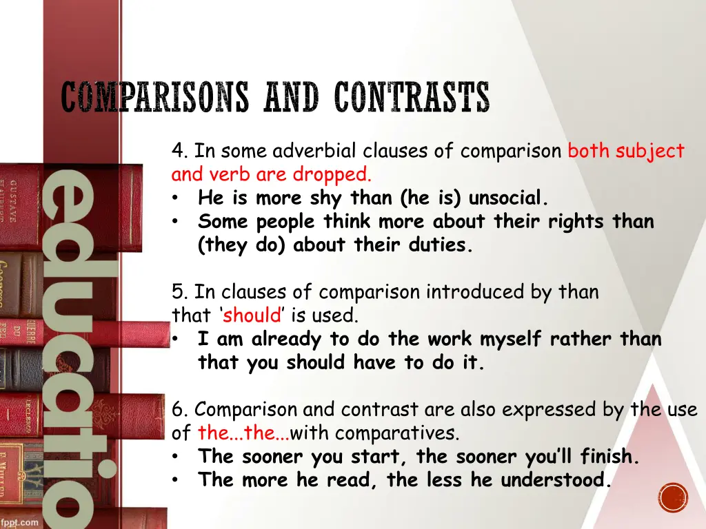 comparisons and contrasts 1