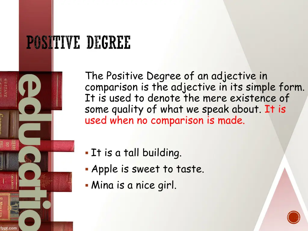 positive degree