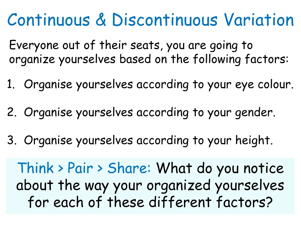 continuous discontinuous variation 1