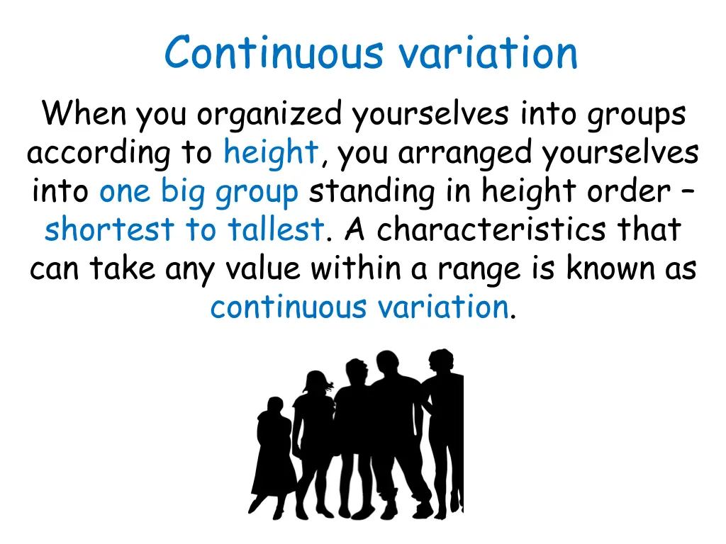 continuous variation