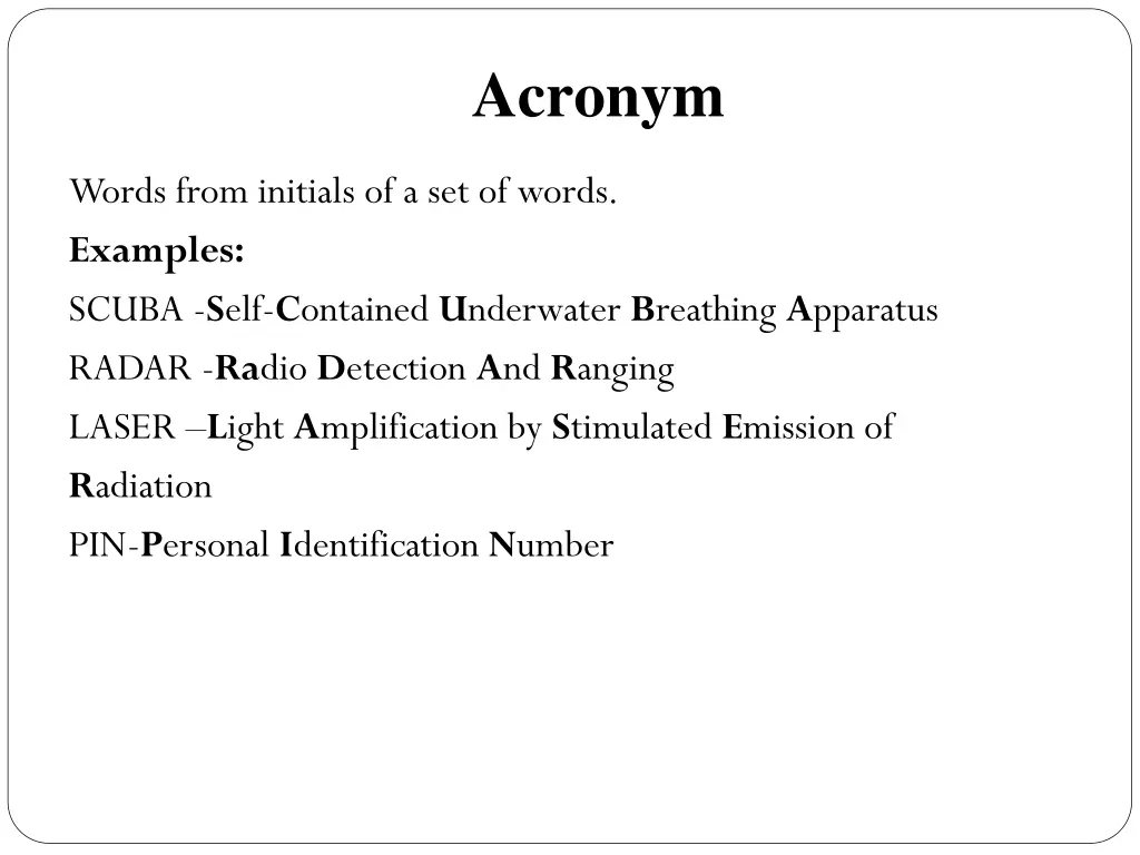 acronym