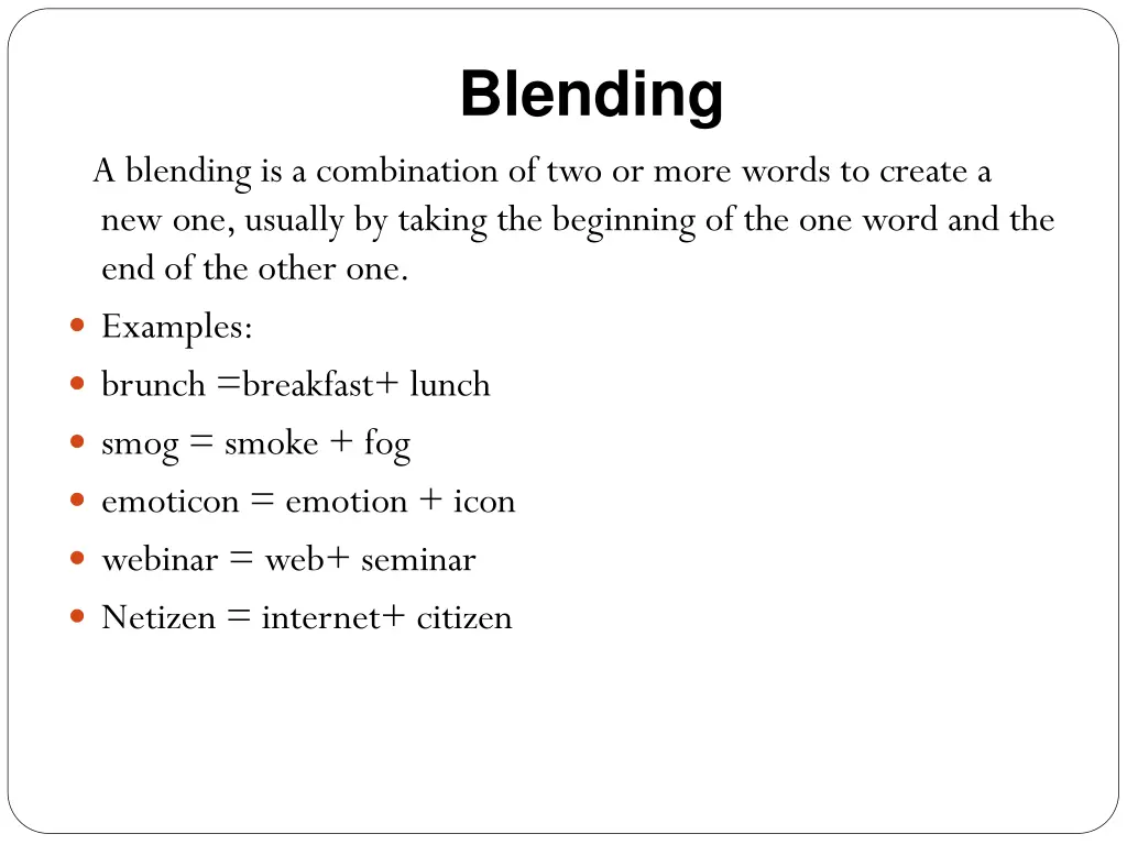 blending