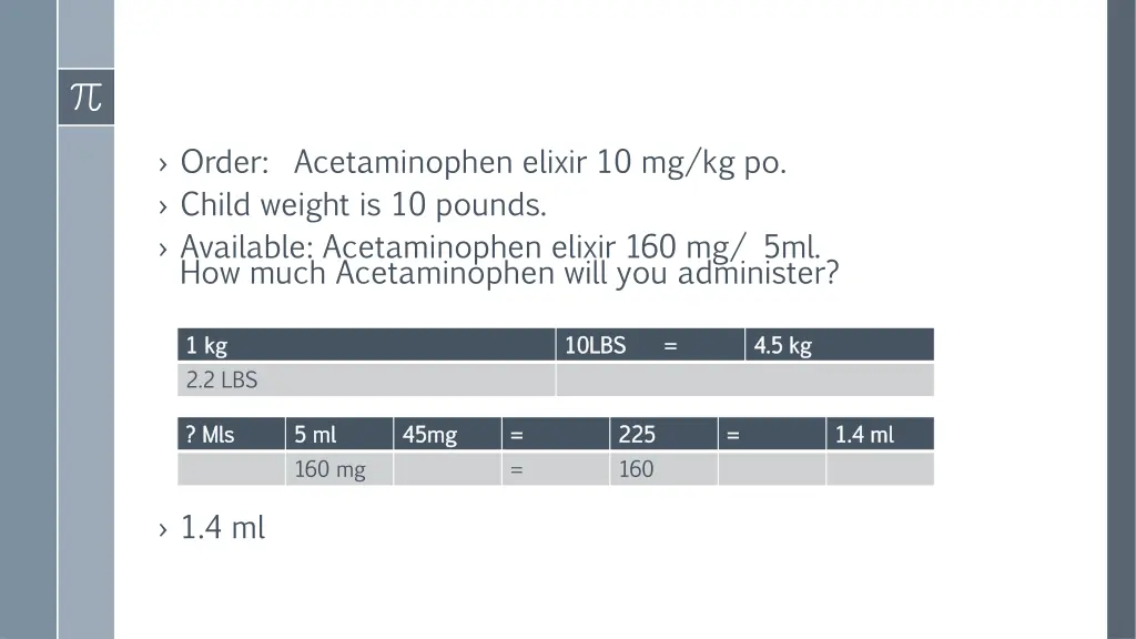 order acetaminophen elixir 10 mg kg po child