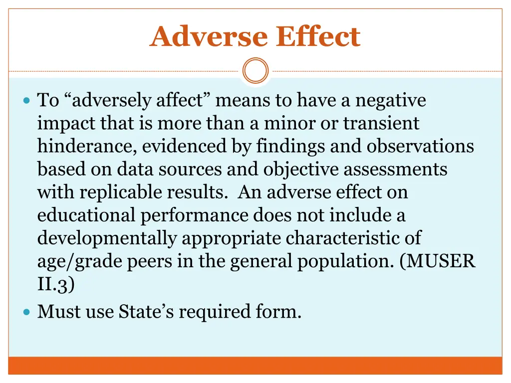 adverse effect