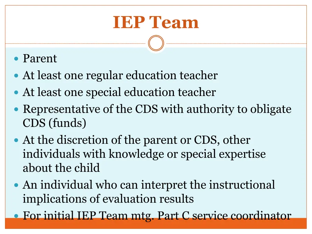 iep team