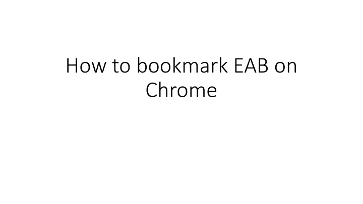 how to bookmark eab on chrome