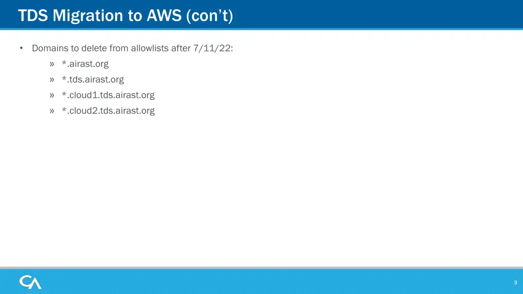 tds migration to aws con t