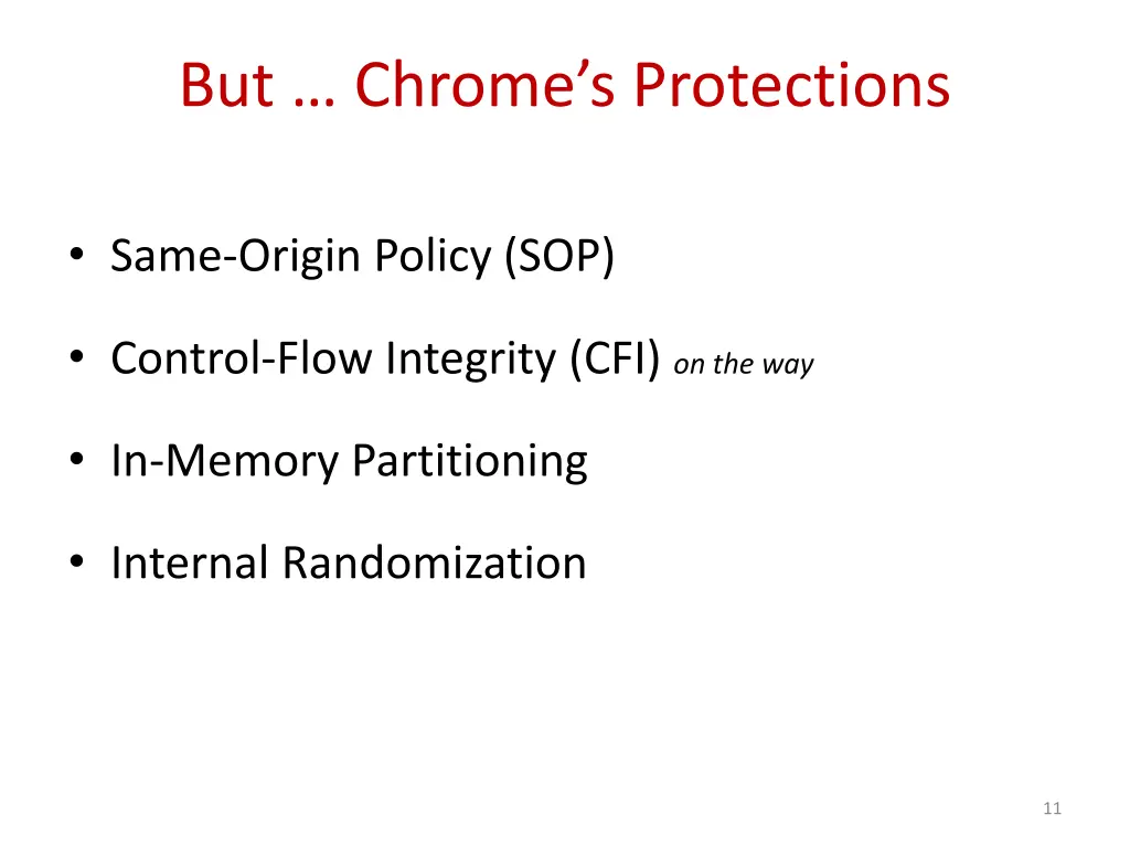 but chrome s protections